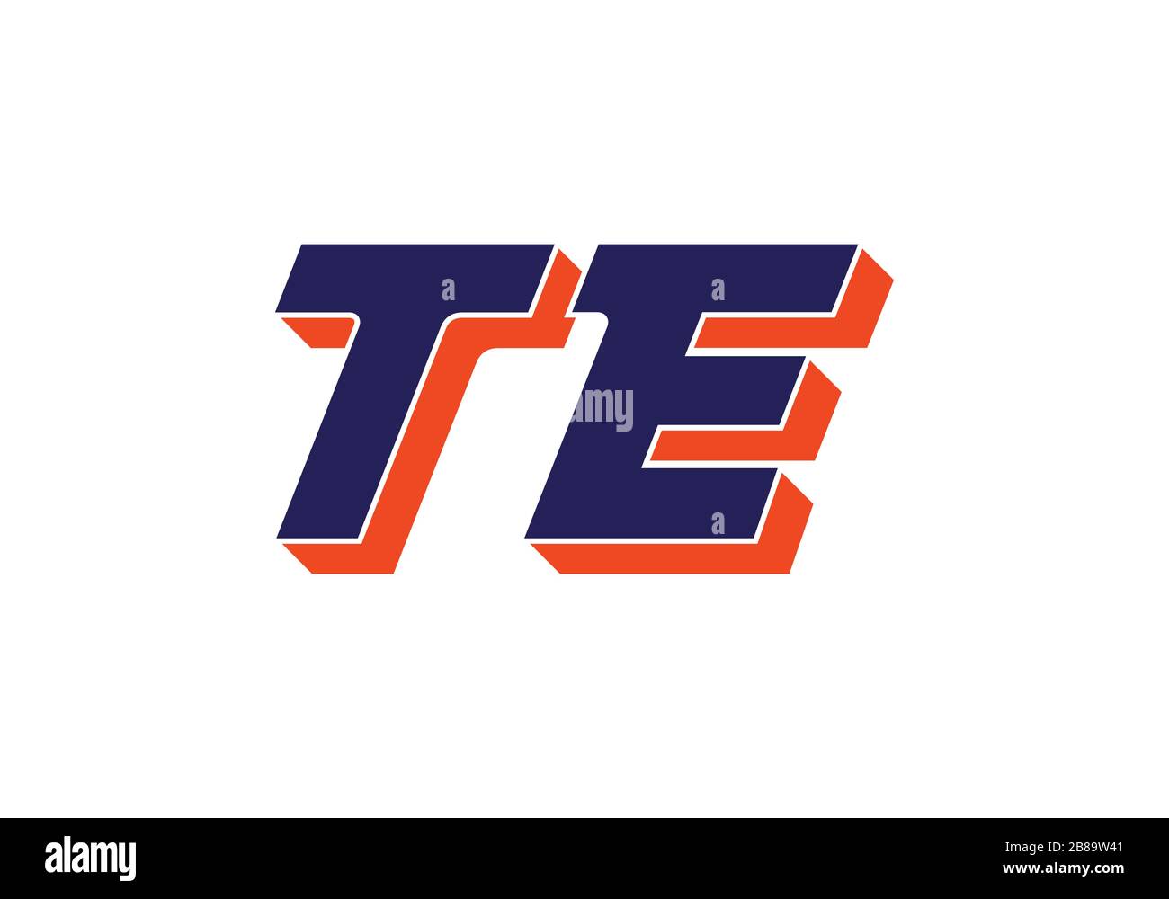 E, TE Initial Letter Logo Design Vektor-Vorlage, grafisches Alphabet Symbol für Corporate Business Identity Stock Vektor