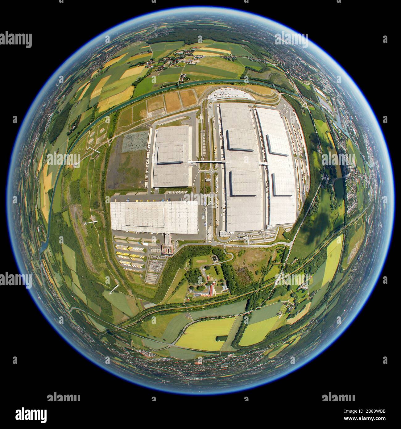 , Verteilzentrum der IKEA, die auf einem ehemaligen Haufen errichtet wurde, 17.06.2011 , Luftbild, Deutschland, Nordrhein-Westfalen, Ruhrgebiet, Dortmund Stockfoto