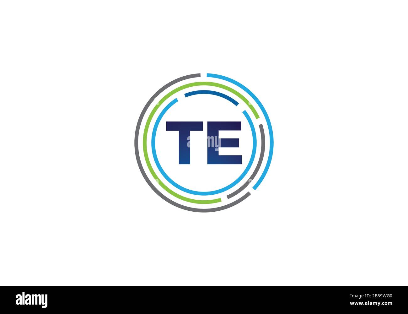 E, TE Initial Letter Logo Design Vektor-Vorlage, grafisches Alphabet Symbol für Corporate Business Identity Stock Vektor
