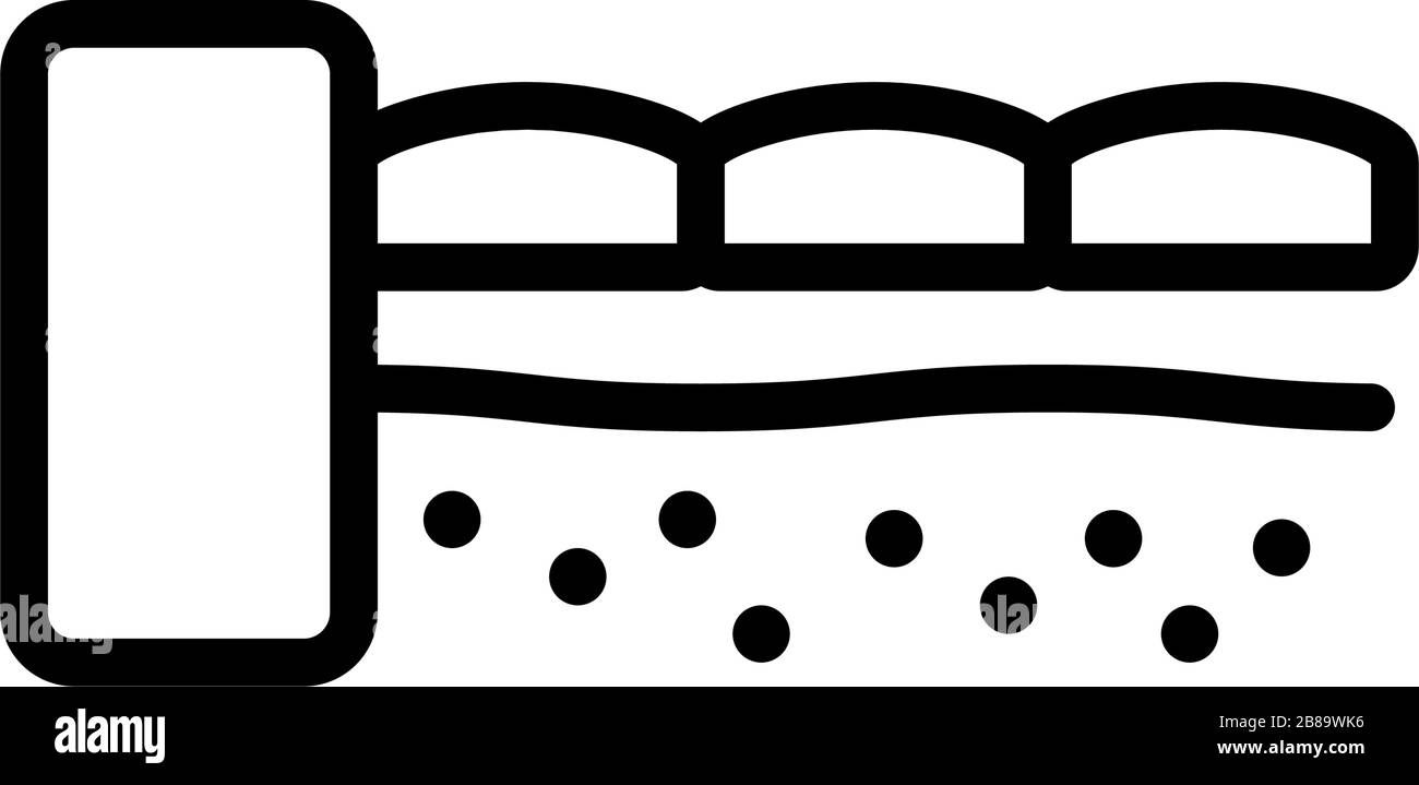 Darstellung der Vektorkontur des Kachelsymbols Stock Vektor