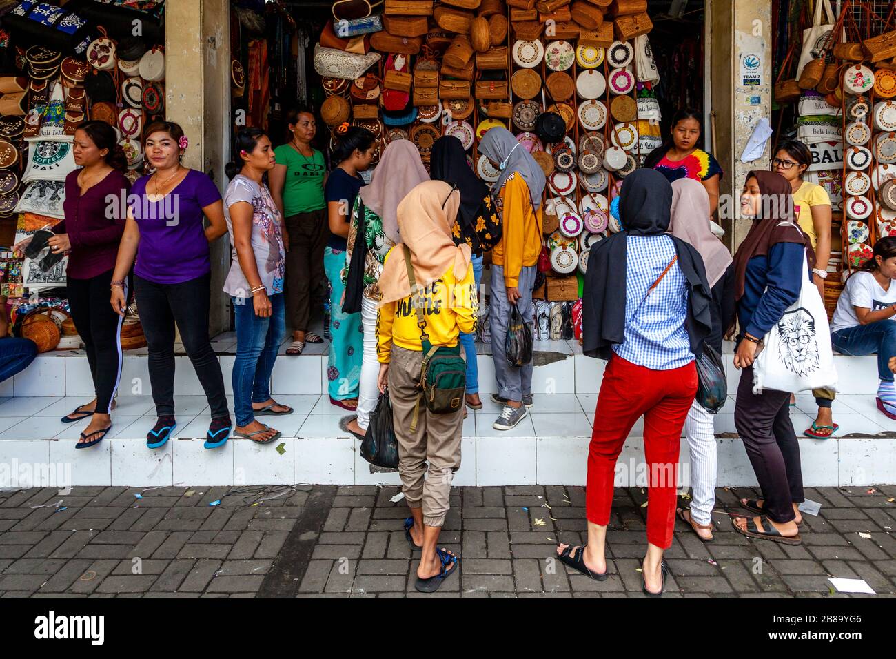 Sukawati Art Market, Gianyar, Bali, Indonesien. Stockfoto