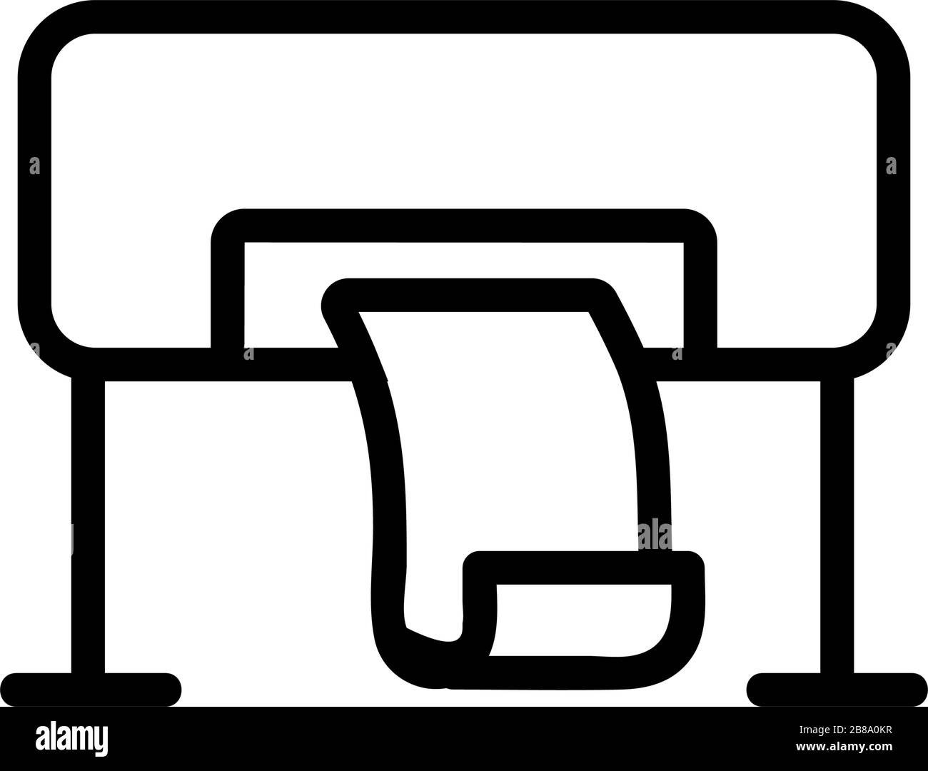 Darstellung der Vektorkontur für großformatige Drucksymbole Stock Vektor