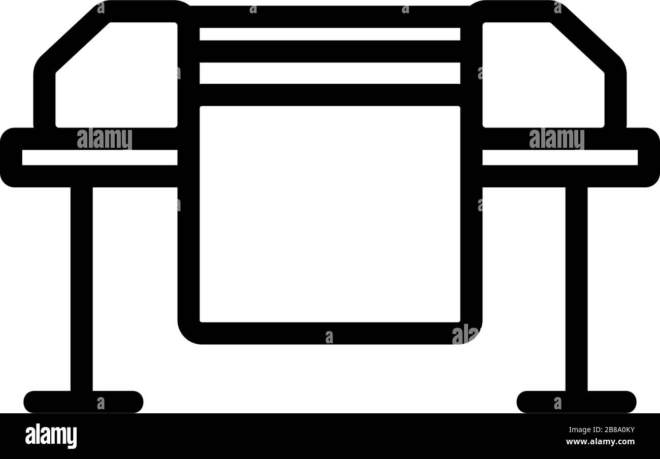 Darstellung der Vektorkontur für Großformatdrucker Stock Vektor