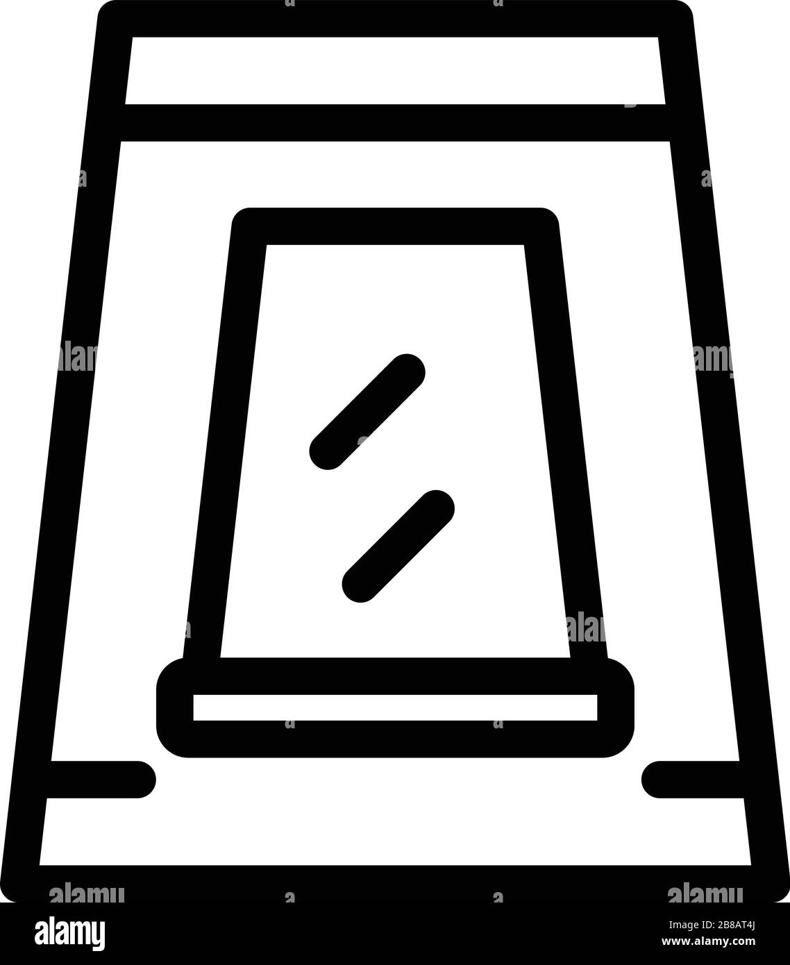 Dachfenster-Symbol, Gliederstil Stock Vektor