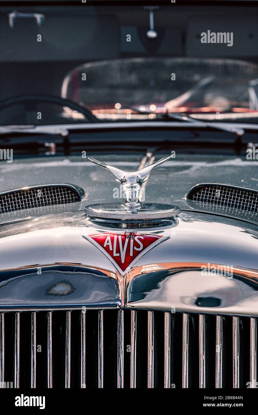 alvis Oldtimer ganz vorne Stockfoto