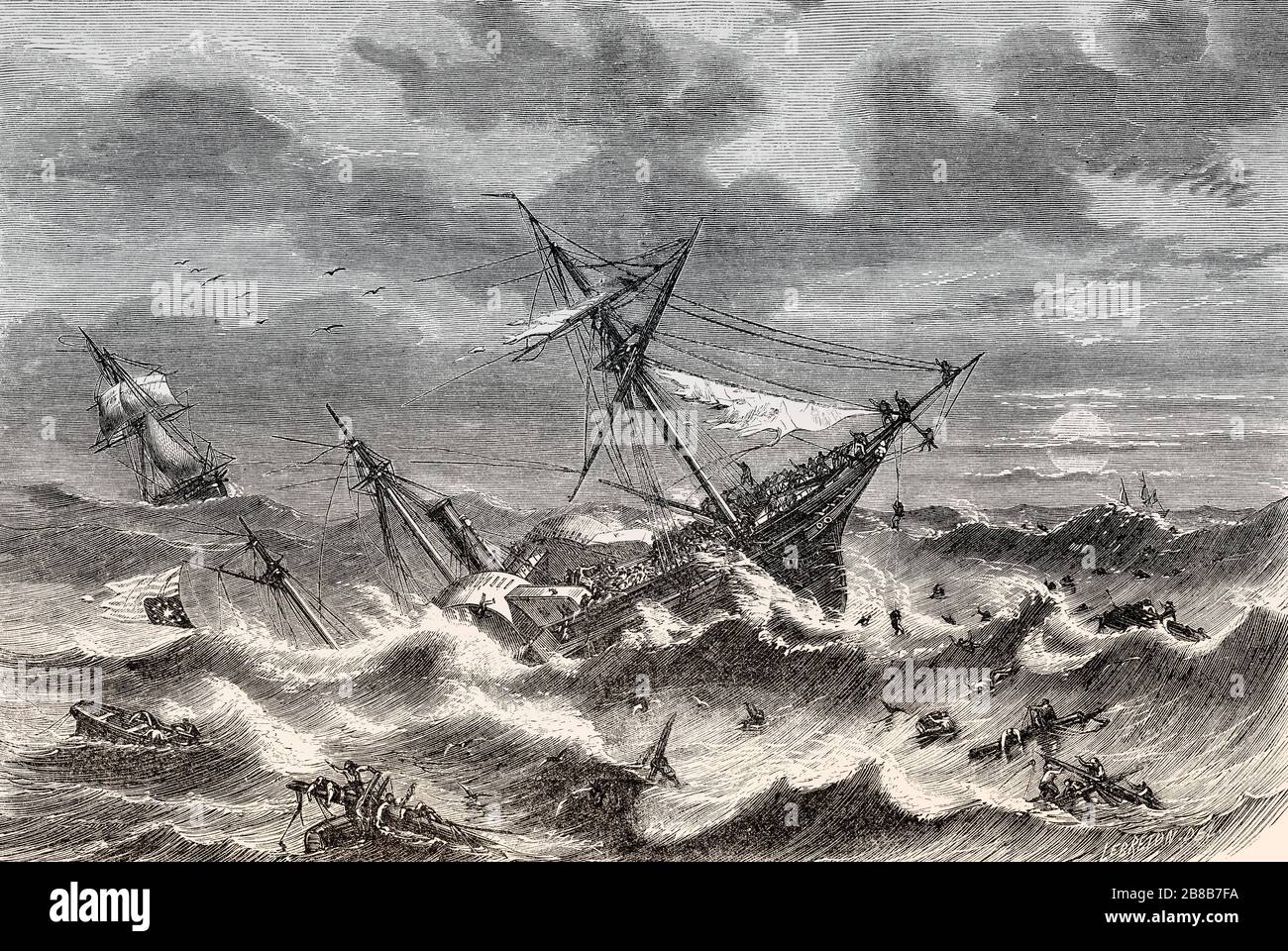 SS Mittelamerika, sank im September 1857 in einem Hurrikan Stockfoto