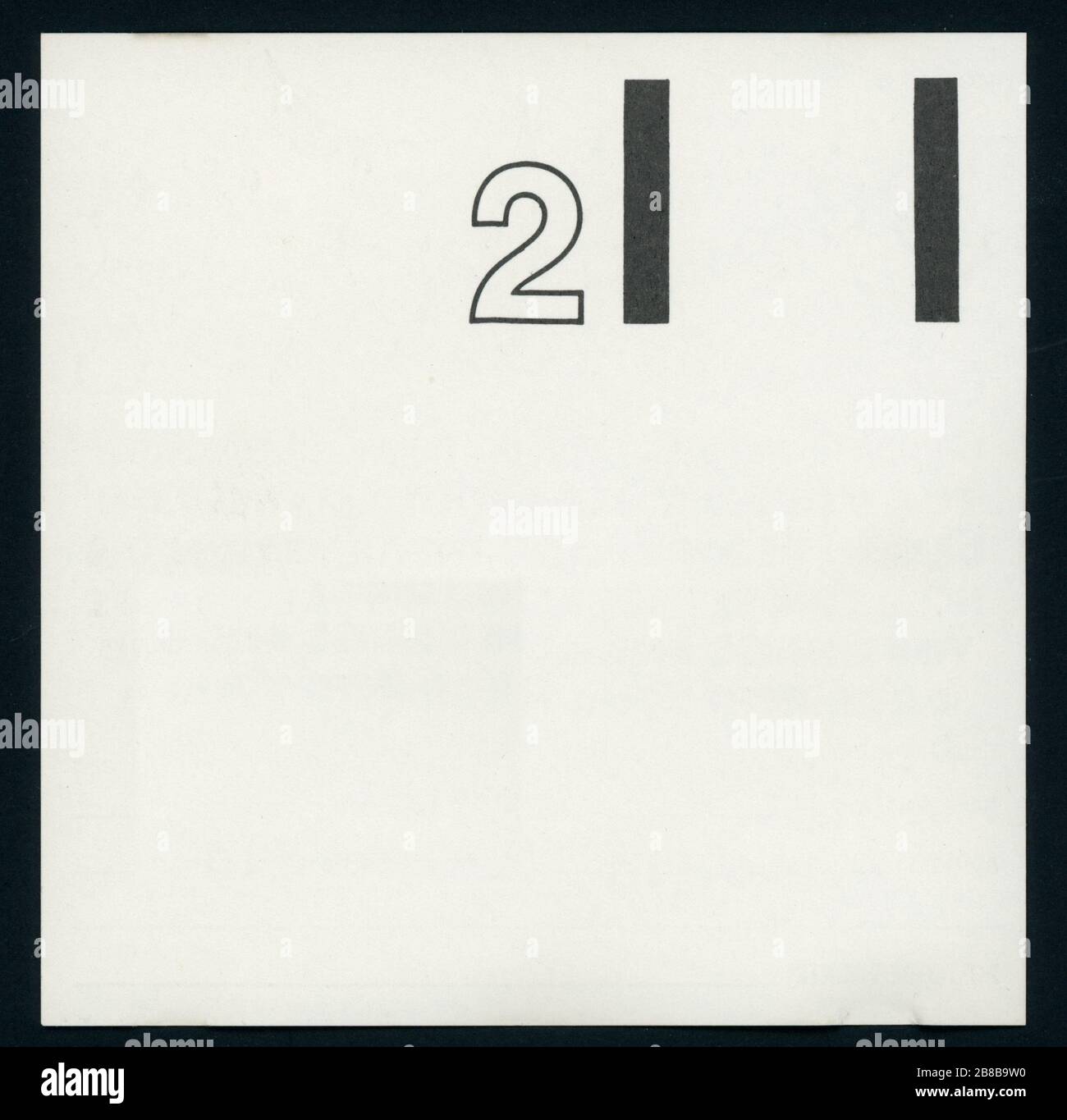 Leere britische Postkarte mit Platz für Stempel der 2. Klasse Stockfoto