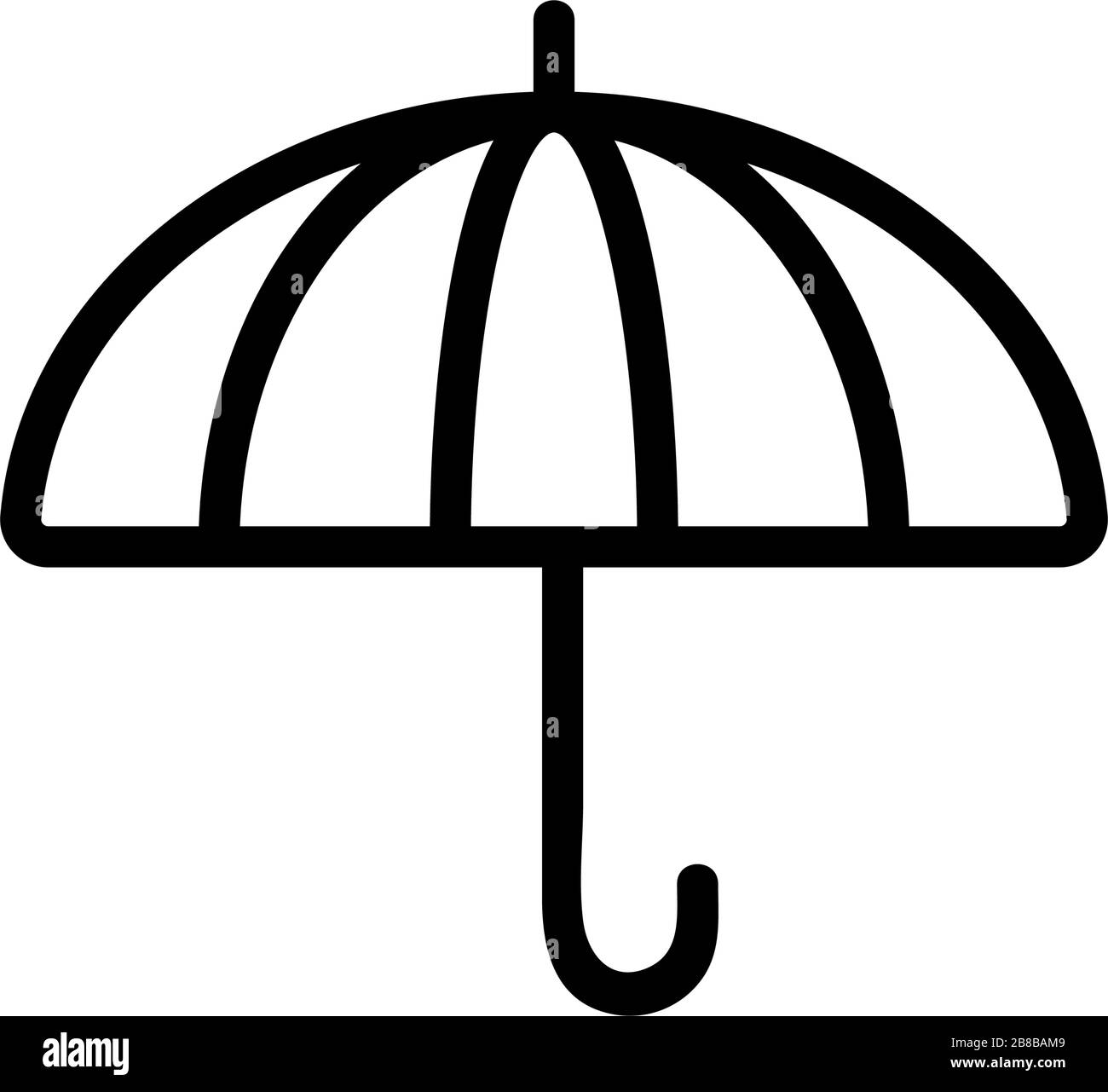 Abbildung der Vektor-Umrisse des großen Dachsymbols Stock Vektor