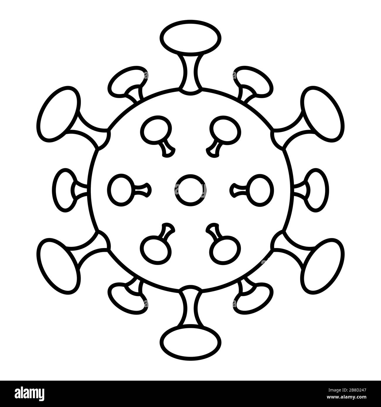 Roman Coronavirus Covid-19-Ikone Stockfoto