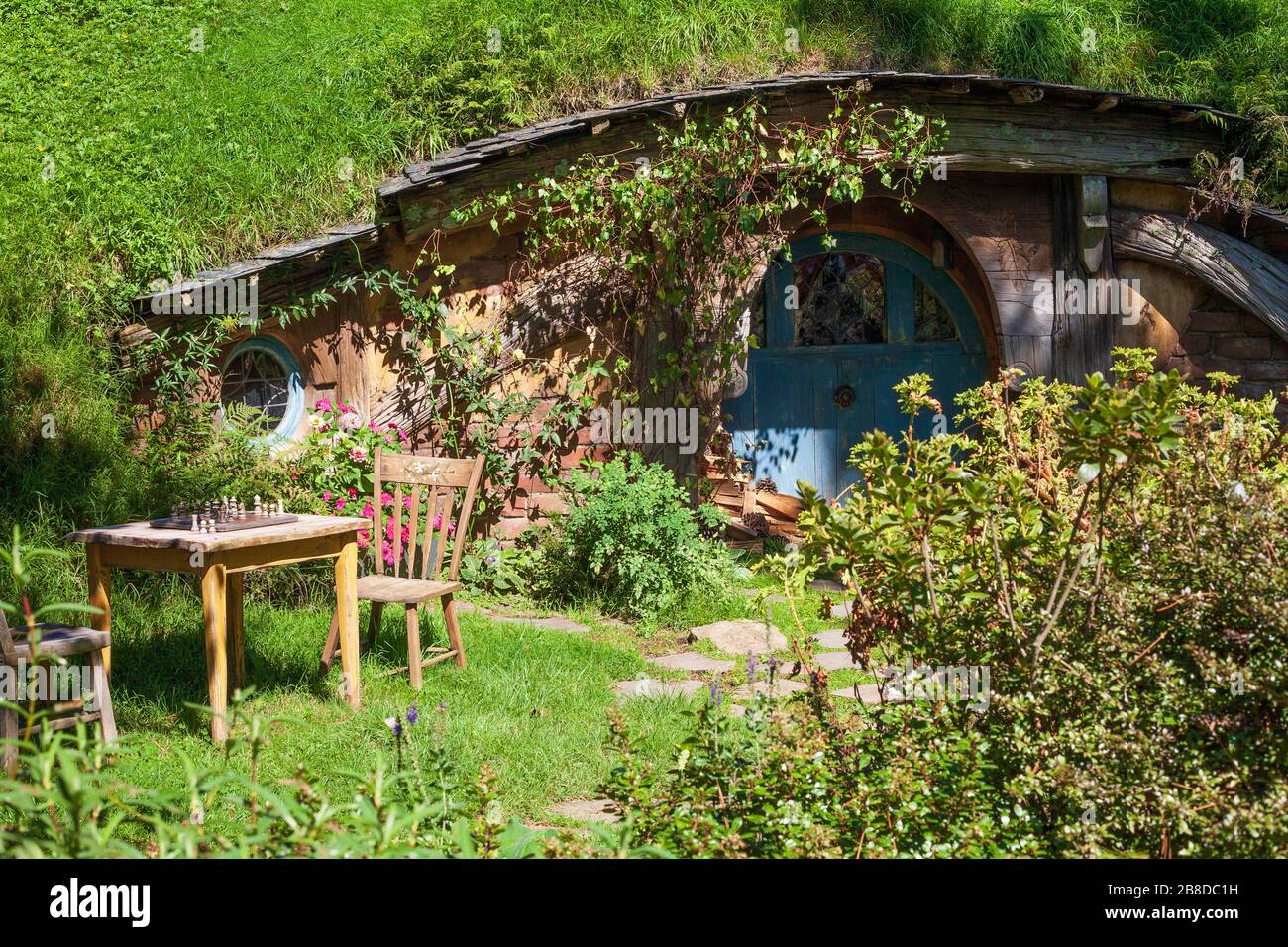 Hobbiton, Matamata, Neuseeland Stockfoto