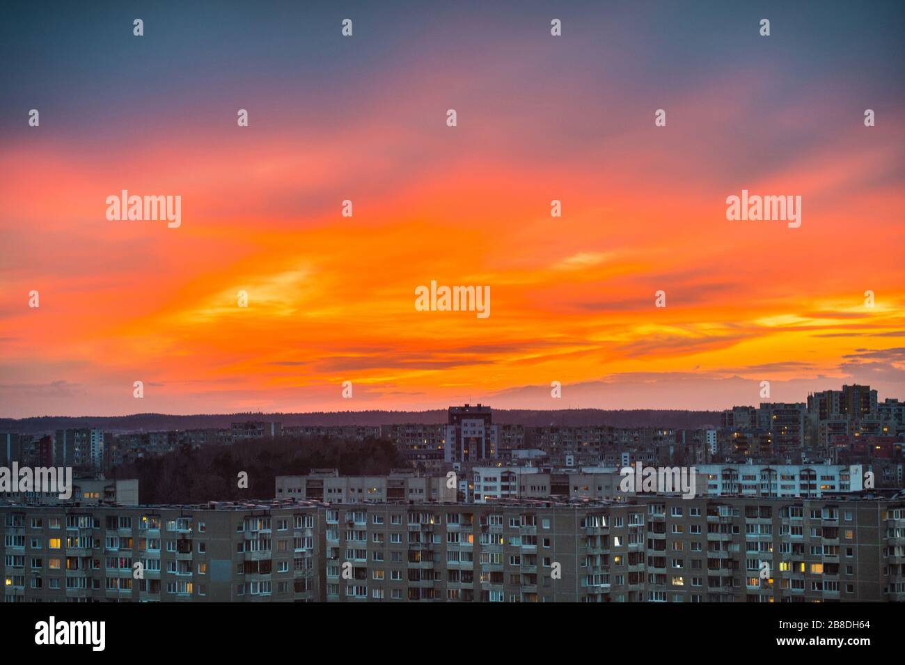 Abbildung - Coronavirus Disease (COVID-19). Litauen, Vilnius. Stockfoto