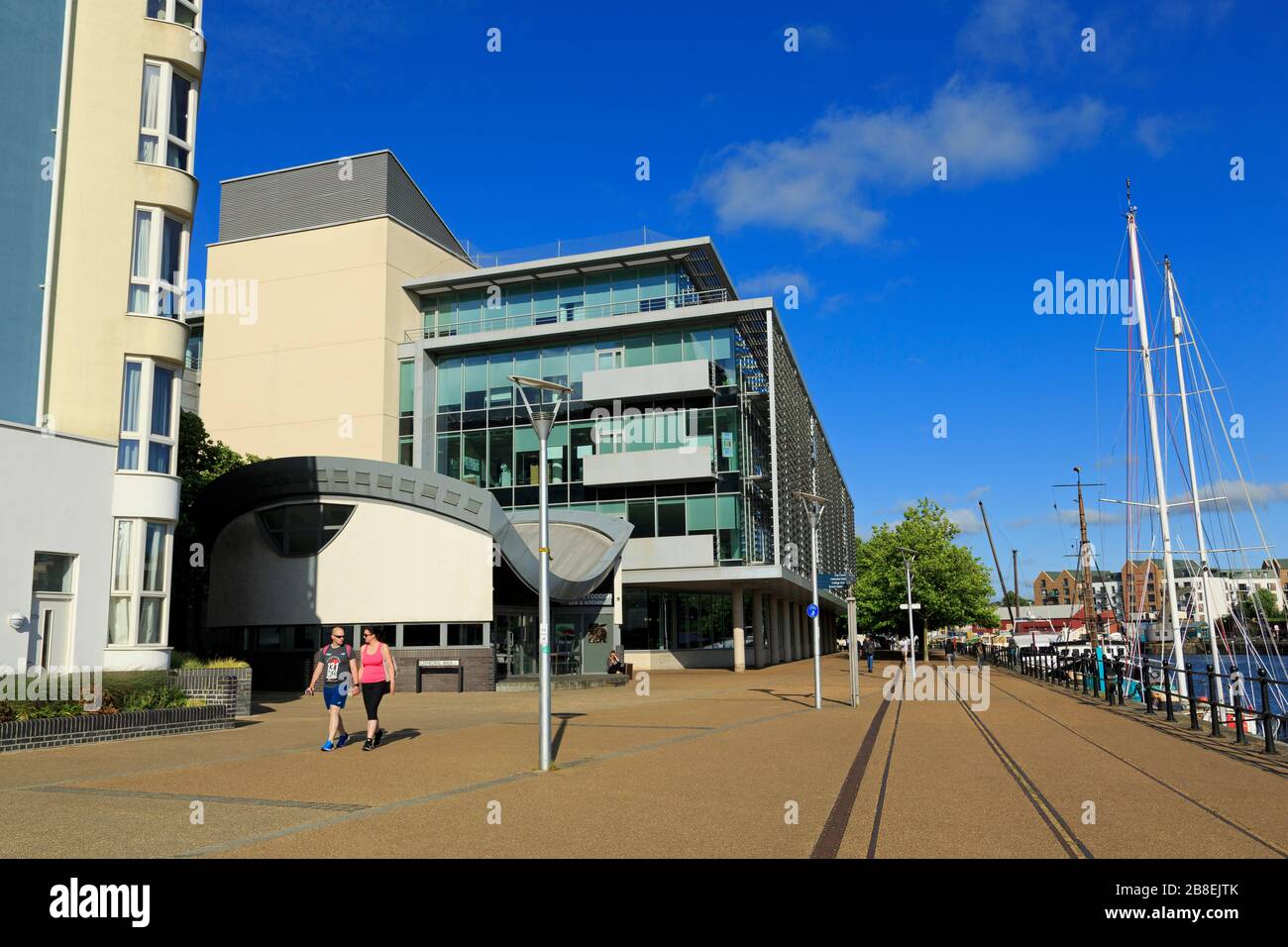 Apartments in Gasworks Docks, Bristol City, Bristol County, England, Großbritannien Stockfoto