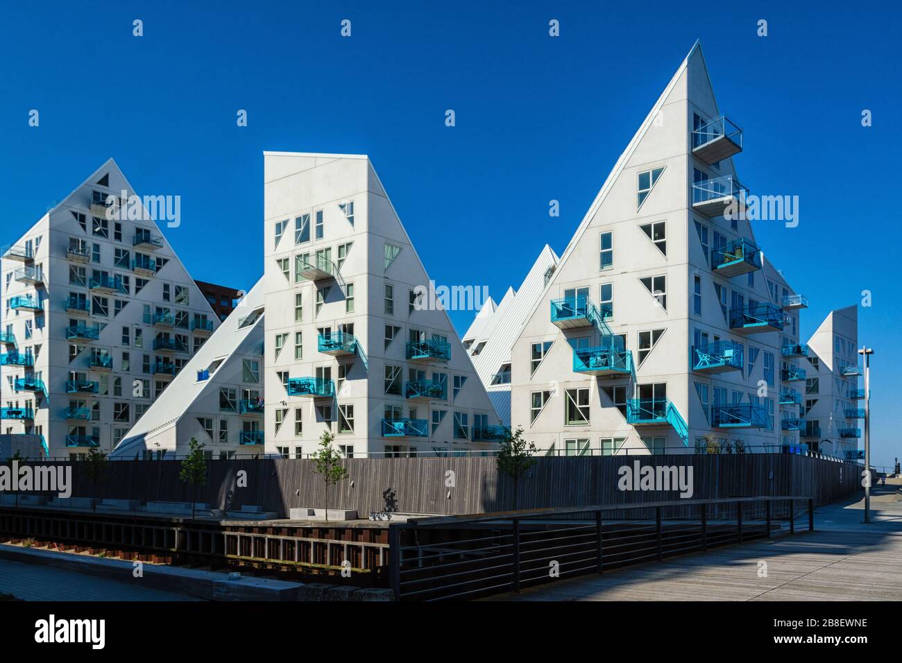 Eisberghäuser in Aarhus, Dänemark Stockfoto