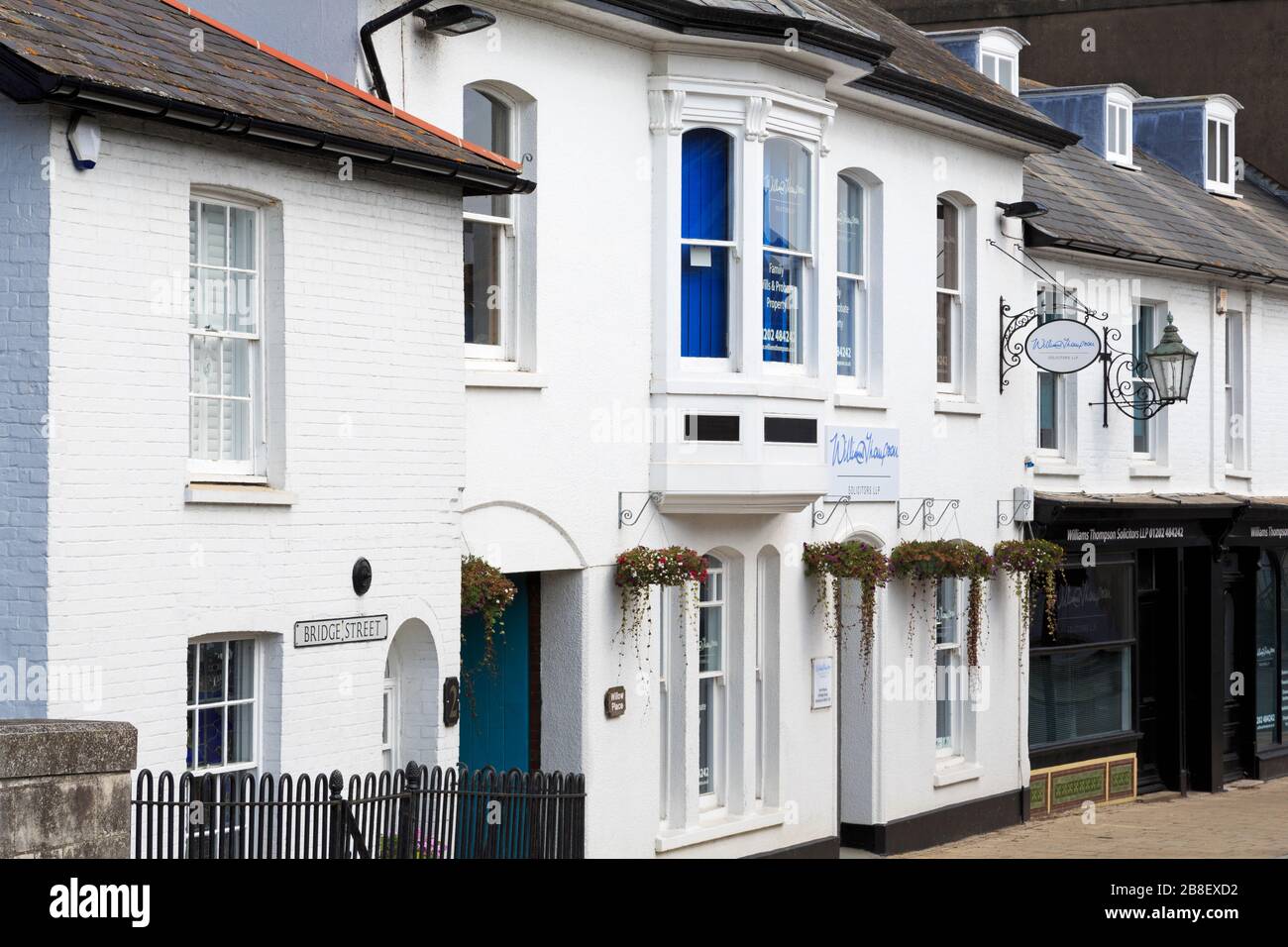 Bridge Street, Christchurch Town, Dorset, England, Großbritannien Stockfoto