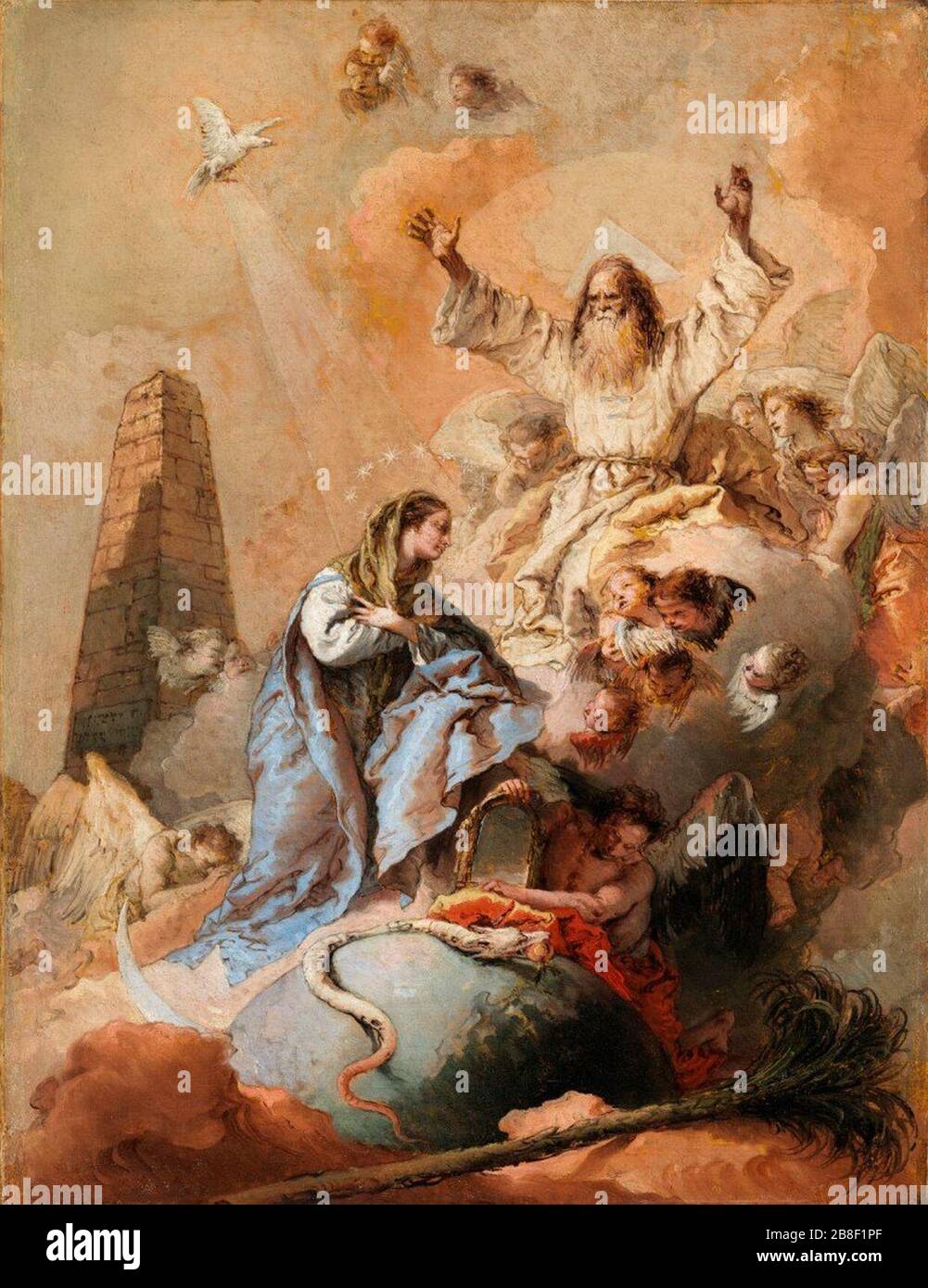 Giovanni Battista Tiepolo - Allegorie der Unbefleckten Empfängnis - NGI.353. Stockfoto