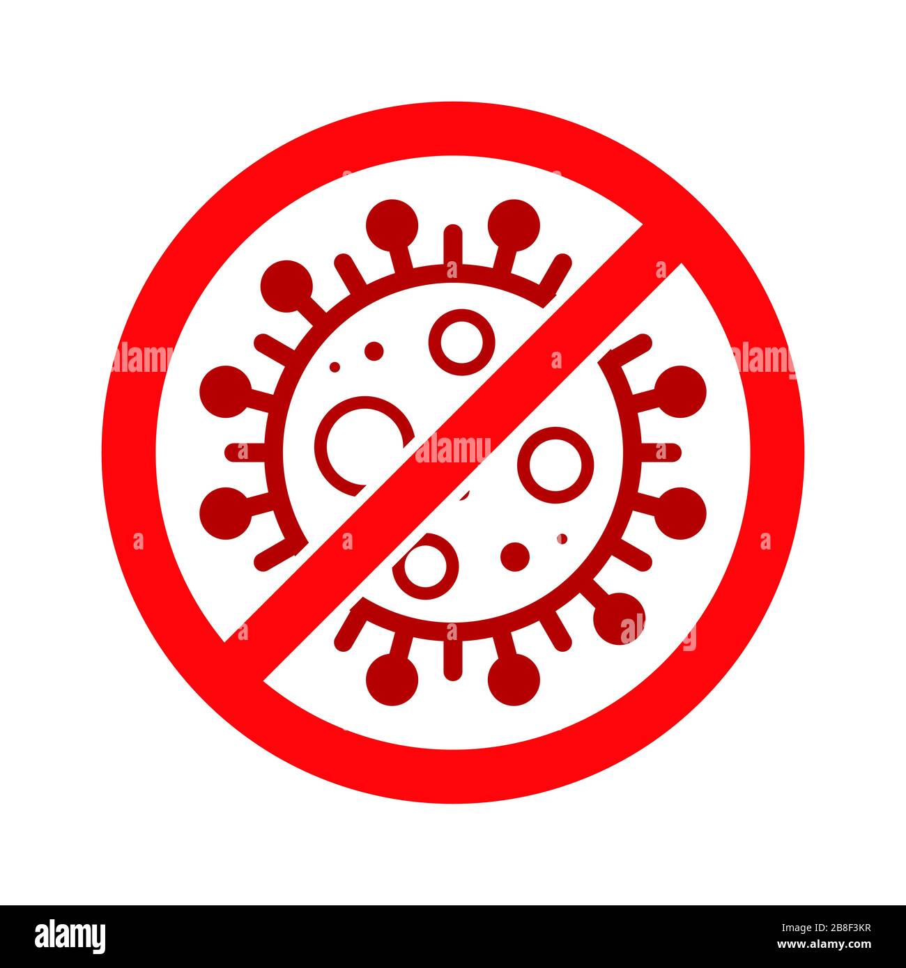 Wuhan Corona Virus, Covid-19, nCOV, MERS-COV Roman Coronavirus Stop, Block, Anti-Stempel. Roter Vektor 2019-2020. Warnschild, Schutzsymbol. Covid19 Stock Vektor