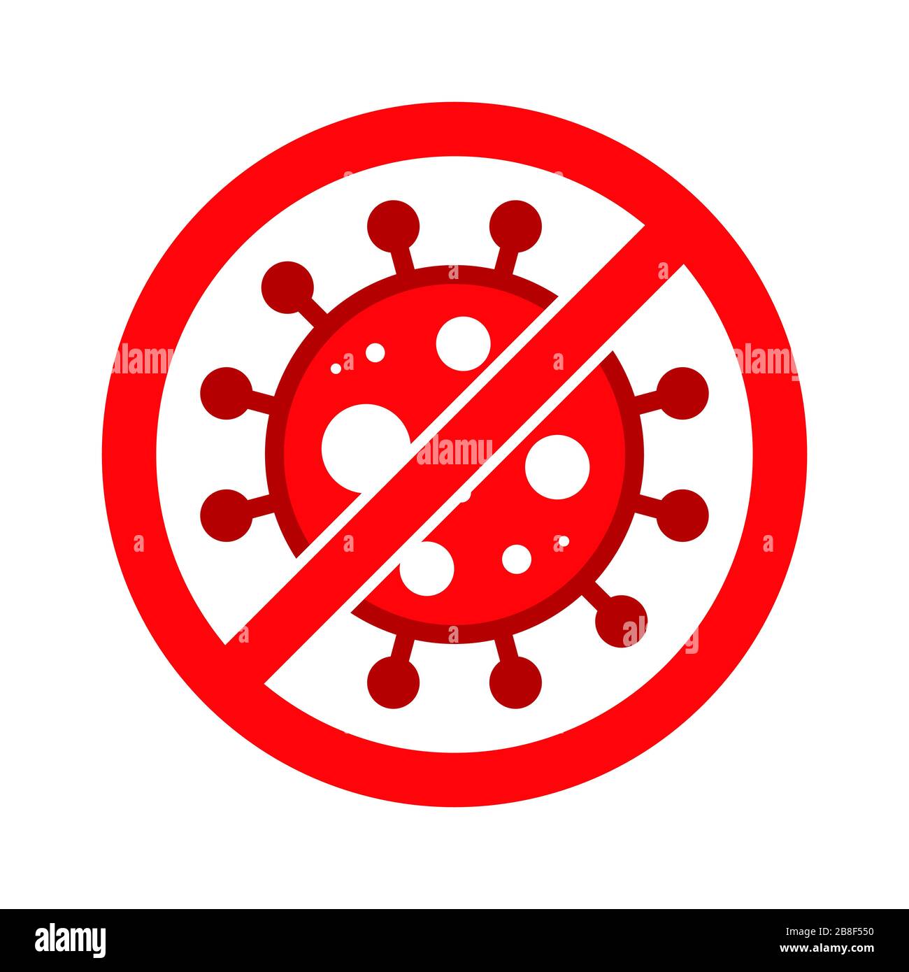 Wuhan Corona Virus, Covid-19, nCOV, MERS-COV Roman Coronavirus Stop, Block, Anti-Stempel. Roter Vektor 2019-2020. Warnschild, Schutzsymbol. Covid19 Stock Vektor