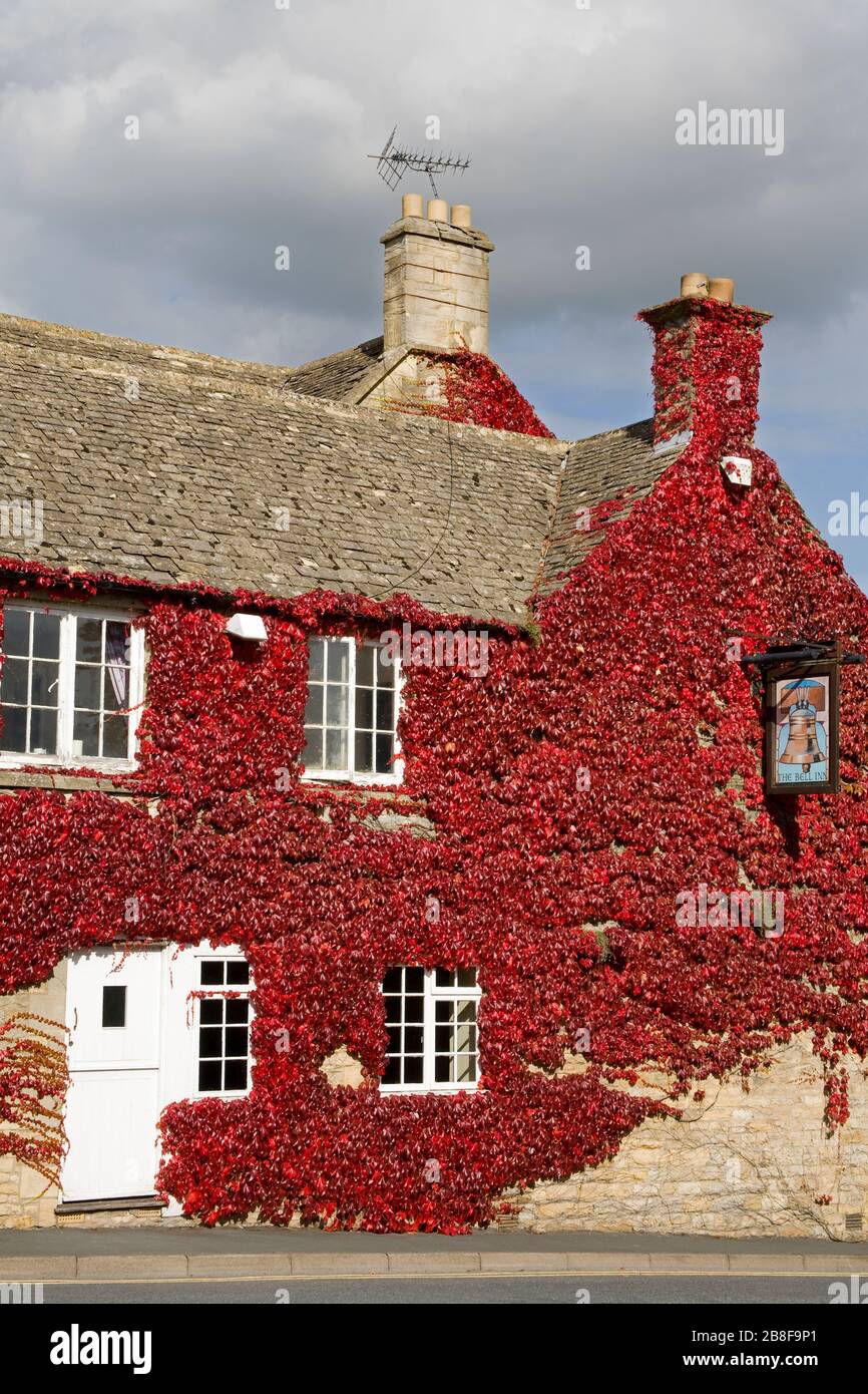The Bell Inn, Stow-on-the-Wold, Gloucestershire, Cotswold District, England, Großbritannien, Europa Stockfoto