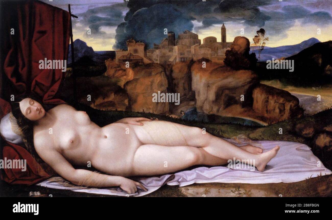 Girolamo da Treviso - Schlafende Venus Stockfoto