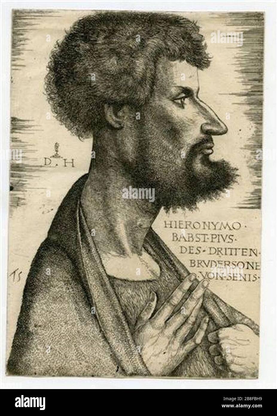 Girolamo da Siena von D. Hopfer. Stockfoto