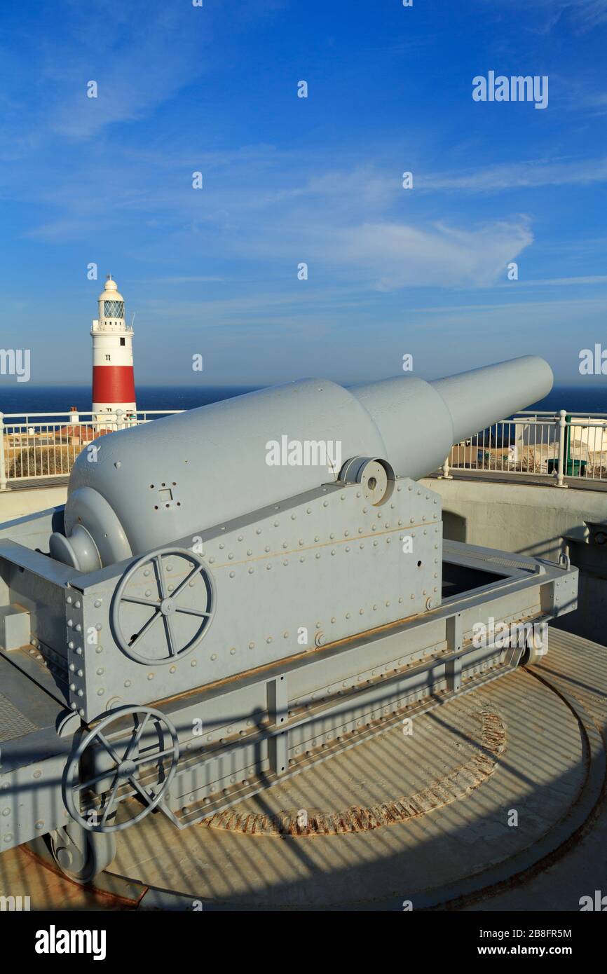 Hardings Batterie, Europa Point, Gibraltar, Großbritannien, Europa Stockfoto