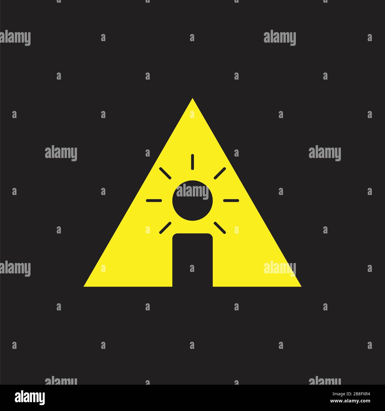 Letter i Triangle Shine Logo Vector Stock Vektor