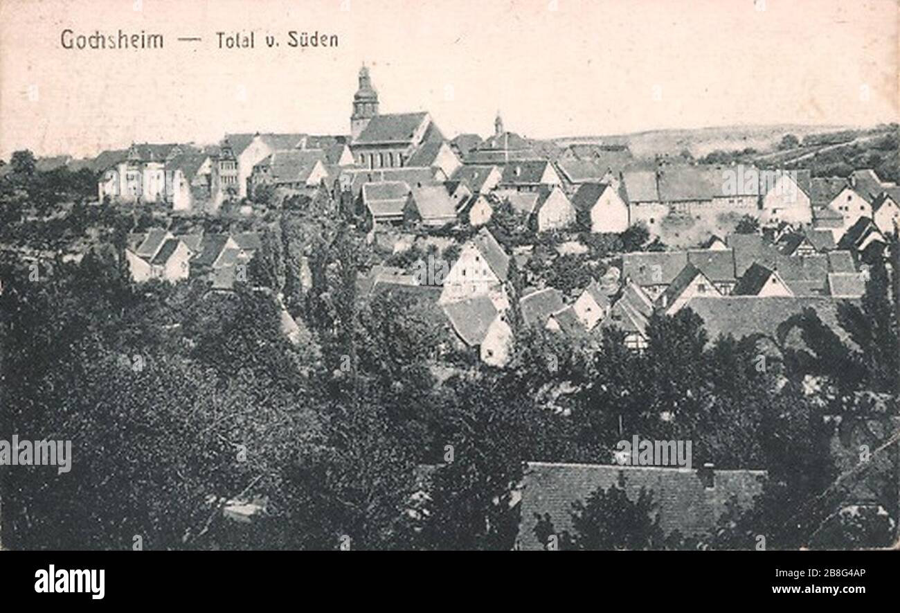 Gochsheim Schweinfurt 1910. Stockfoto