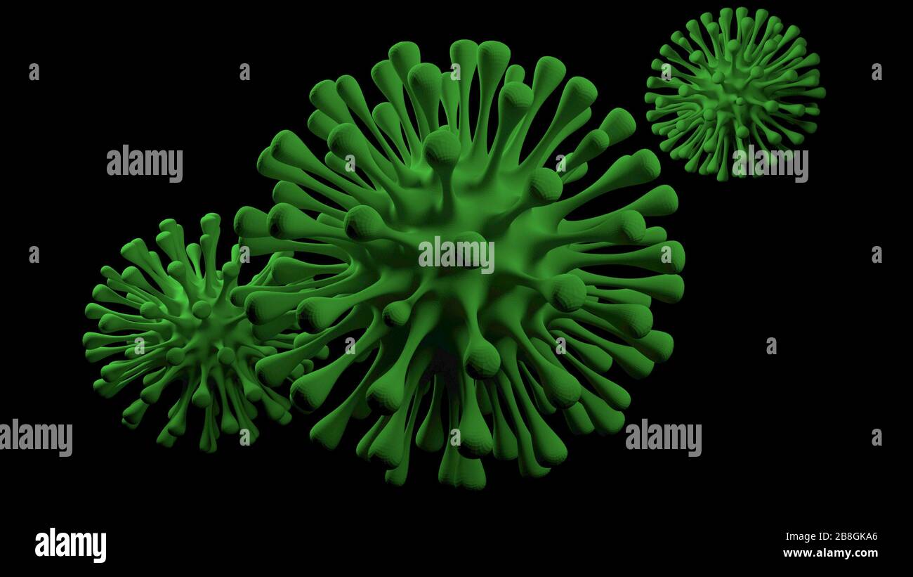 Coronavirus-Bakterien schließen sich Stockfoto