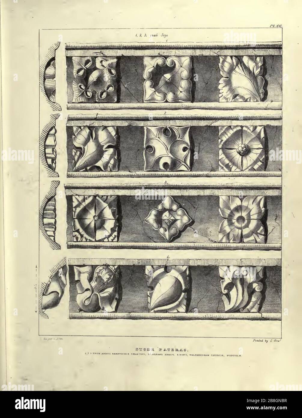 Gotische Verzierungen, ausgewählte aus verschiedenen alten Gebäuden, sowohl in England als auch in Franc, während der Jahre von 188, 186 und von 184 - Agustus Pugin 50. Stockfoto