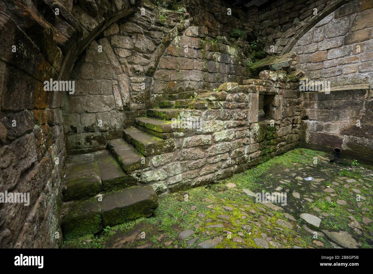 Ruinen des Königspalastes und des Klosters in der antiken Hauptstadt Dunfermline; Königreich Fife; Fife; Schottland; Großbritannien; Europa Stockfoto