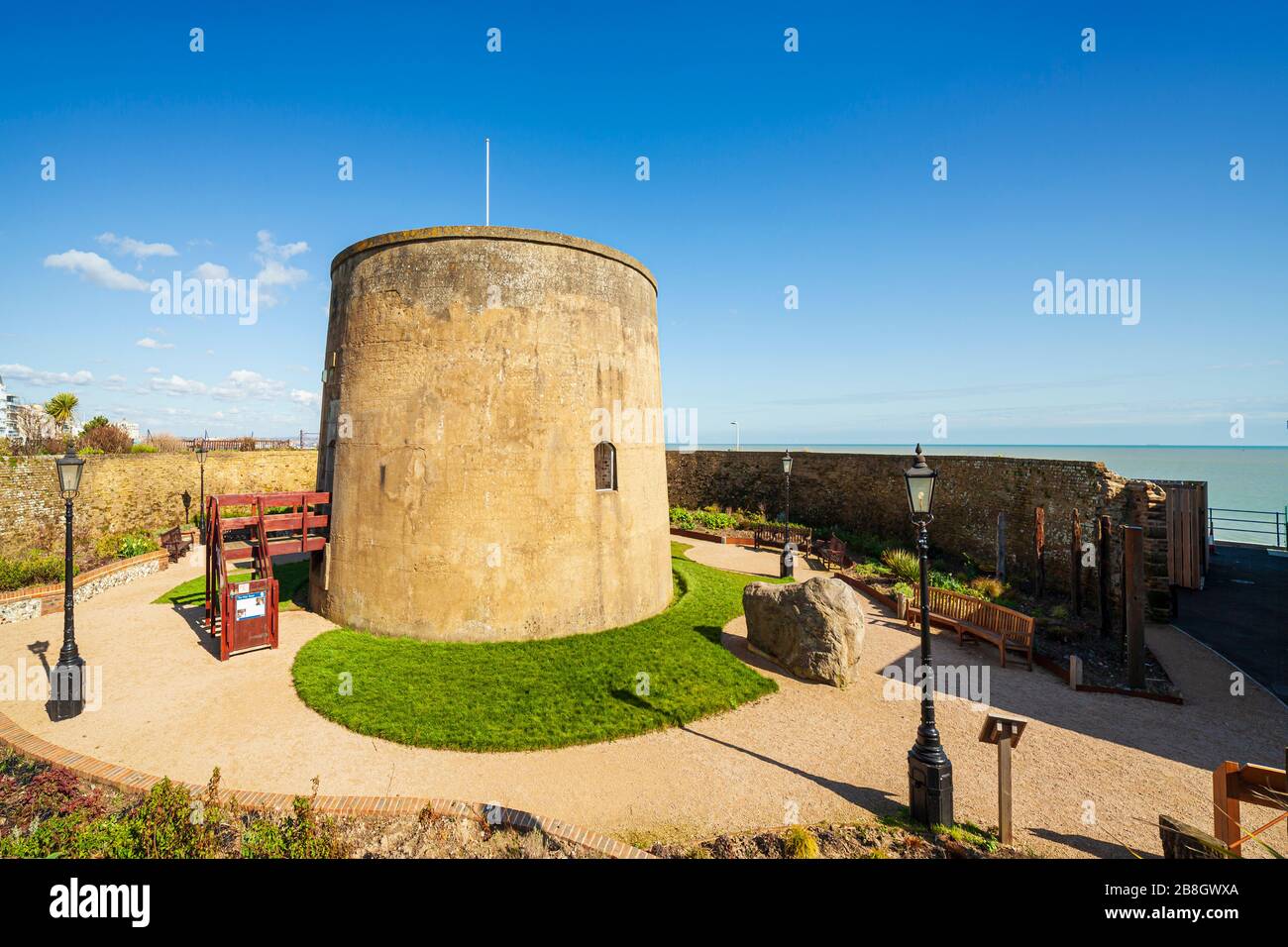 Martello Tower Nummer 73, The Wish Tower, Eastbourne. Stockfoto