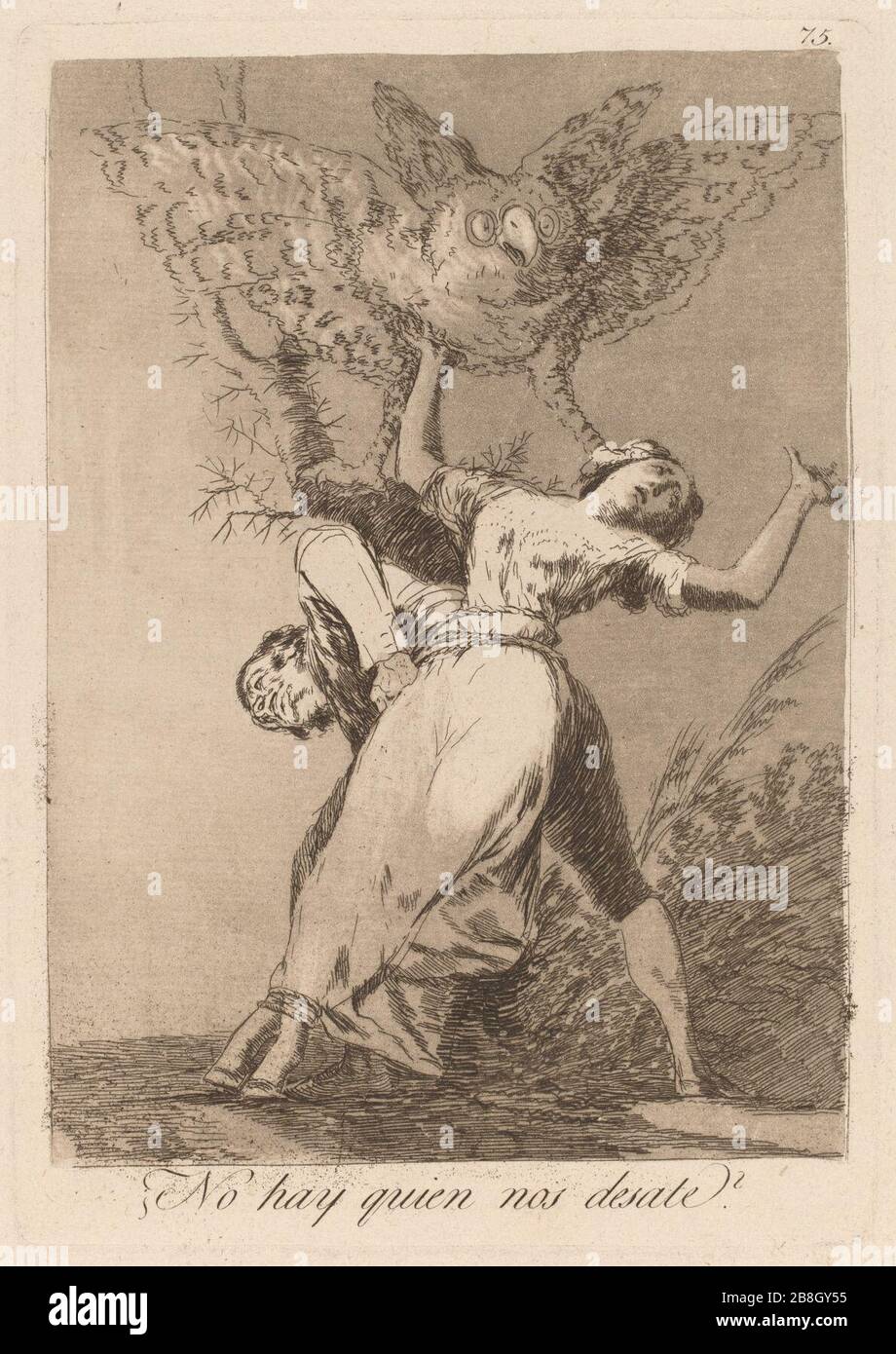 Goya - Los Caprichos - kein Heu quien nos desate. Stockfoto