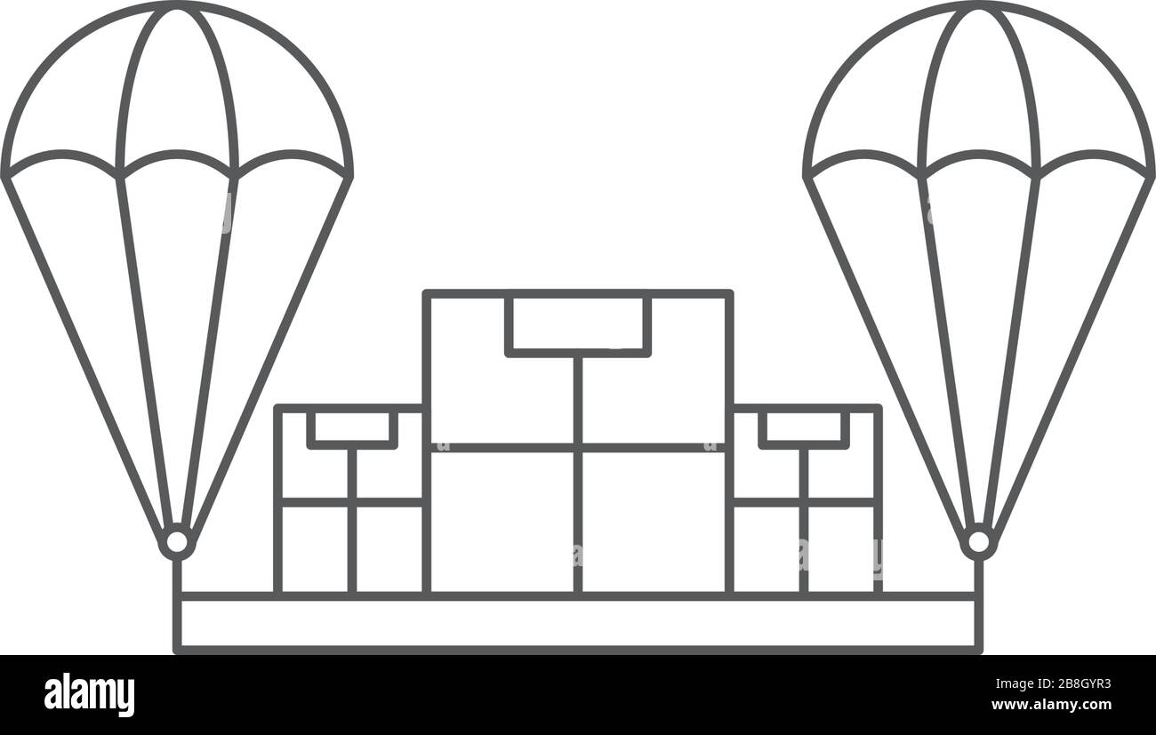Vektorsymbol für den Lieferservice auf weißem Hintergrund isoliert Stock Vektor
