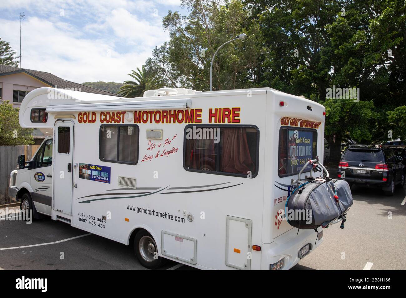 Australisches Fahrzeug mit Gold Coast Motorhome Stockfoto