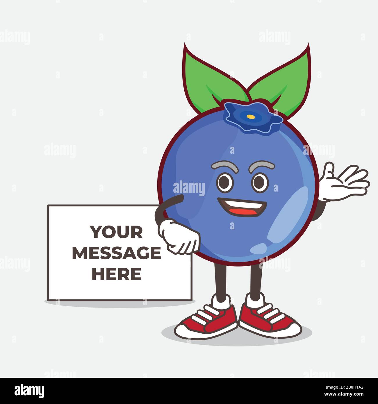 Eine Illustration des Maskottchens von Blueberry Fruit Stock Vektor