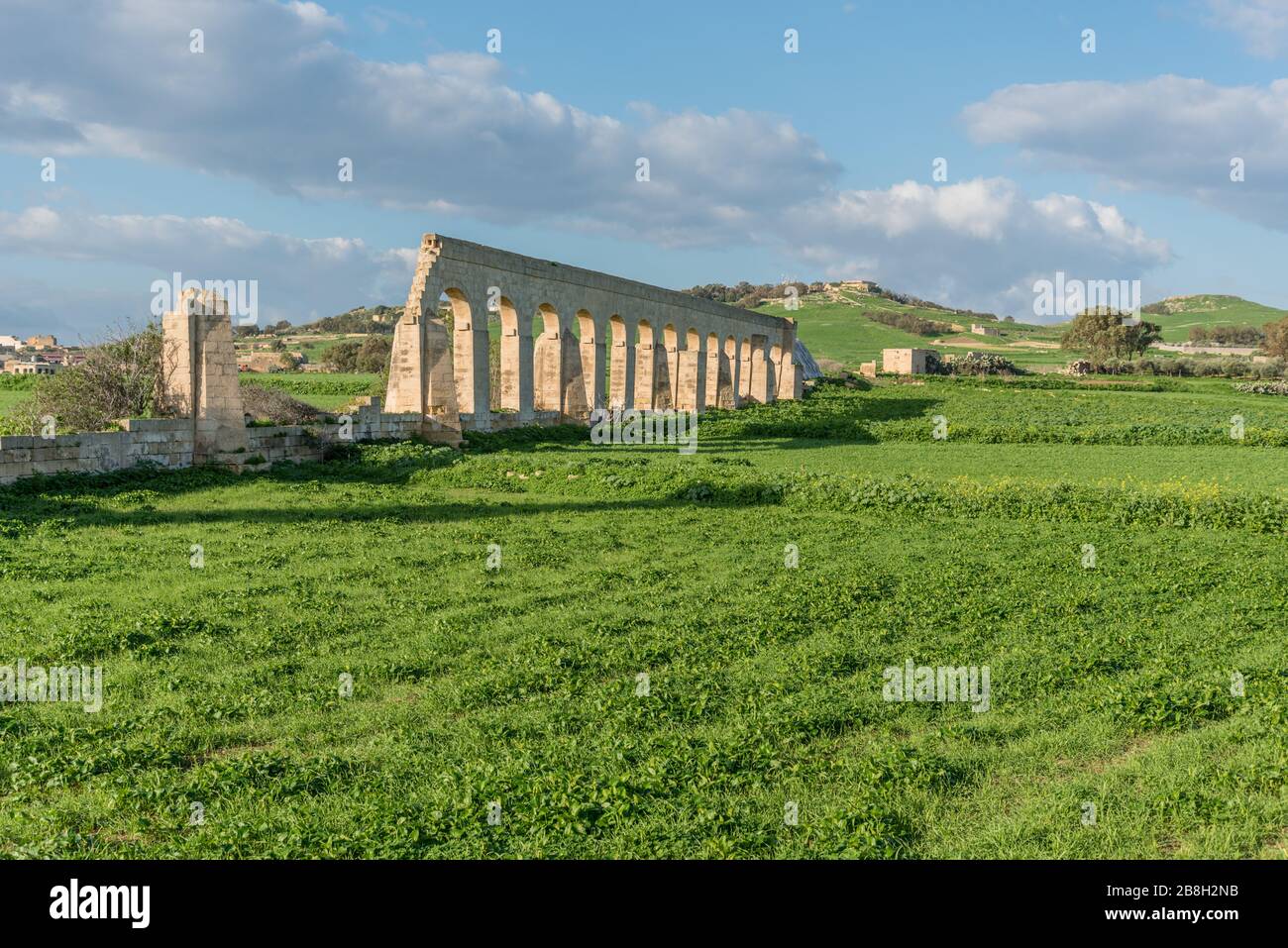 Aquädukt in der Nähe von Victoria in Gozo, Malta Stockfoto