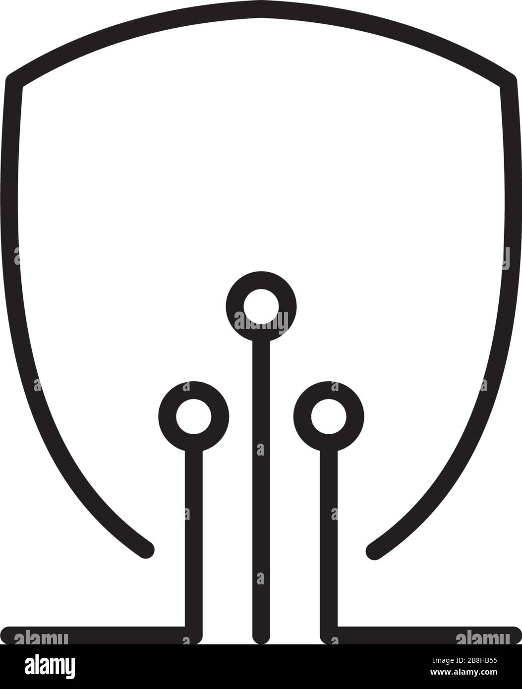 Technologie schild Konzept Design vektor Symbol auf weißem Hintergrund Stock Vektor