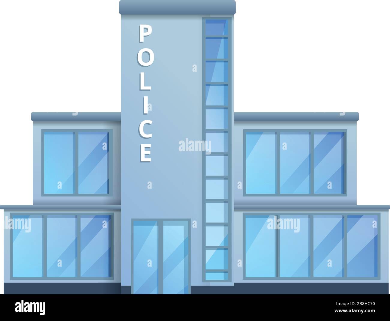 Symbol des Polizeiamts. Cartoon des Vektor-Symbols des Polizeiamts für Webdesign isoliert auf weißem Hintergrund Stock Vektor