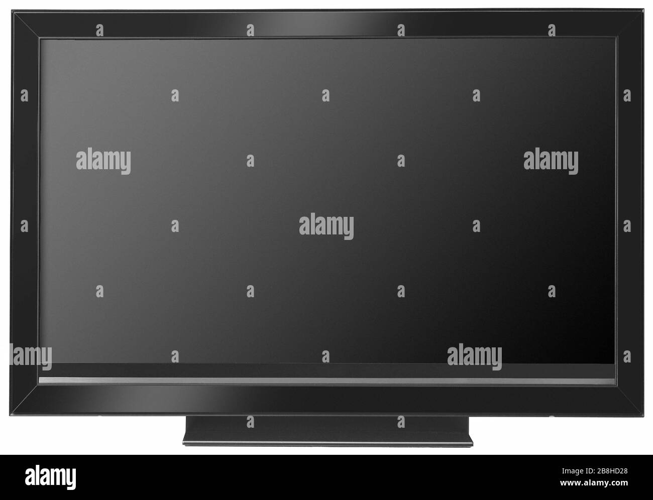 Frontalansicht des Breitbild-lcd-Monitors, isoliert auf weißem Hintergrund mit Beschneidungspfad Stockfoto