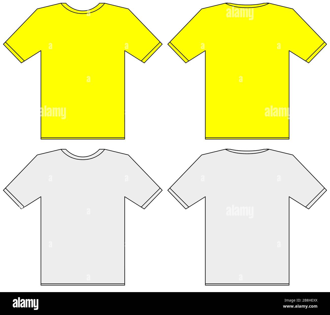 Blank T Shirt Template Front Back Stockfotos und -bilder Kaufen In Blank Tee Shirt Template