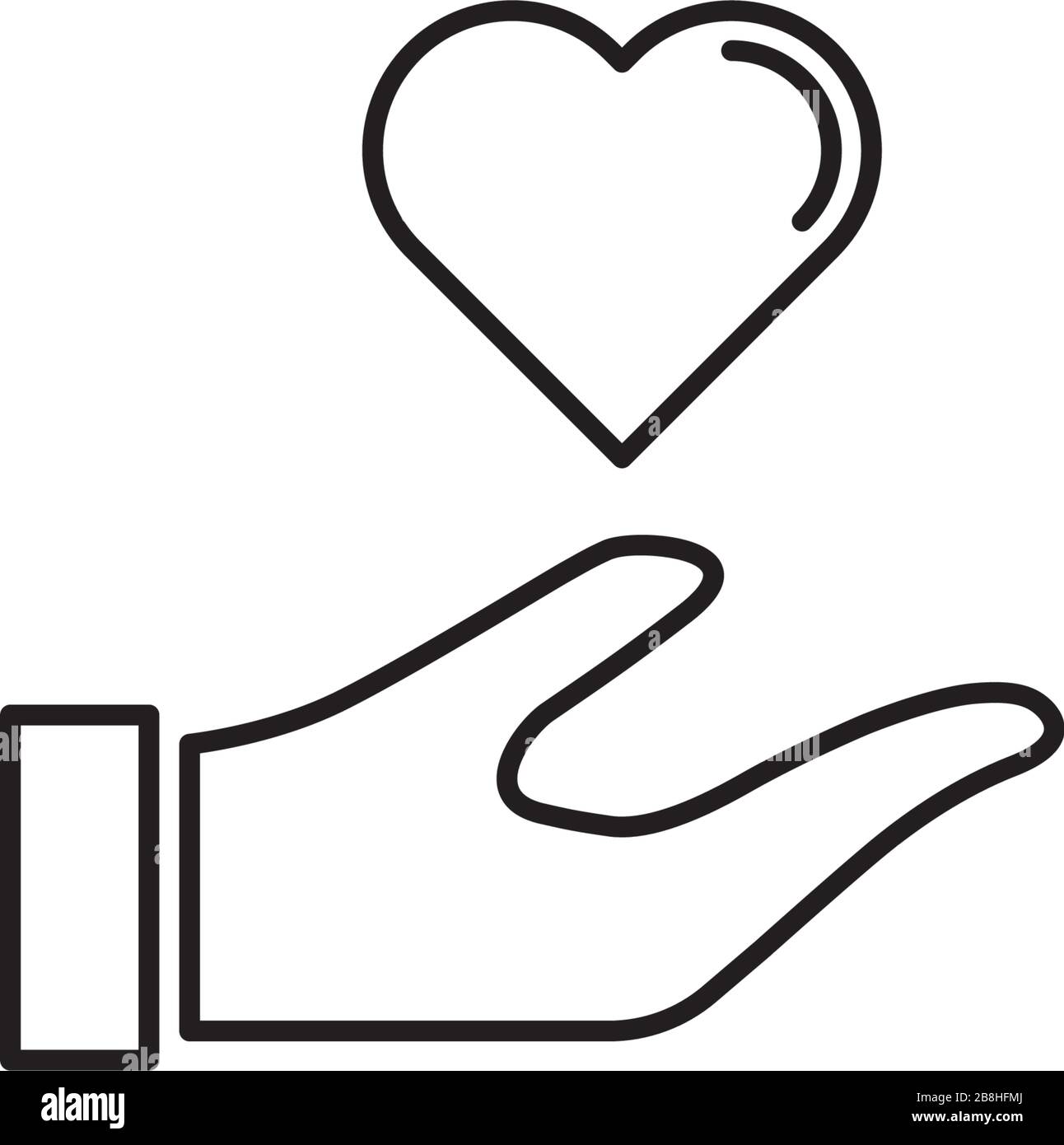 Handhaltiger Herz Symbol Fur Business Vektor Vertrauen Isoliert Auf Weissem Hintergrund Stock Vektorgrafik Alamy