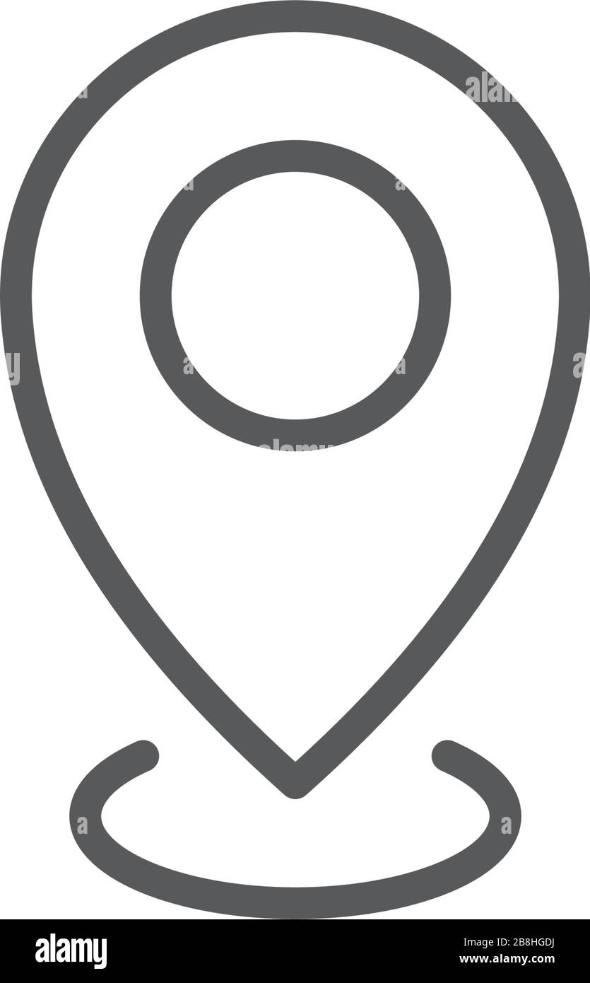 Map Pin Vector Icon Concept, isoliert auf weißem Hintergrund Stock Vektor