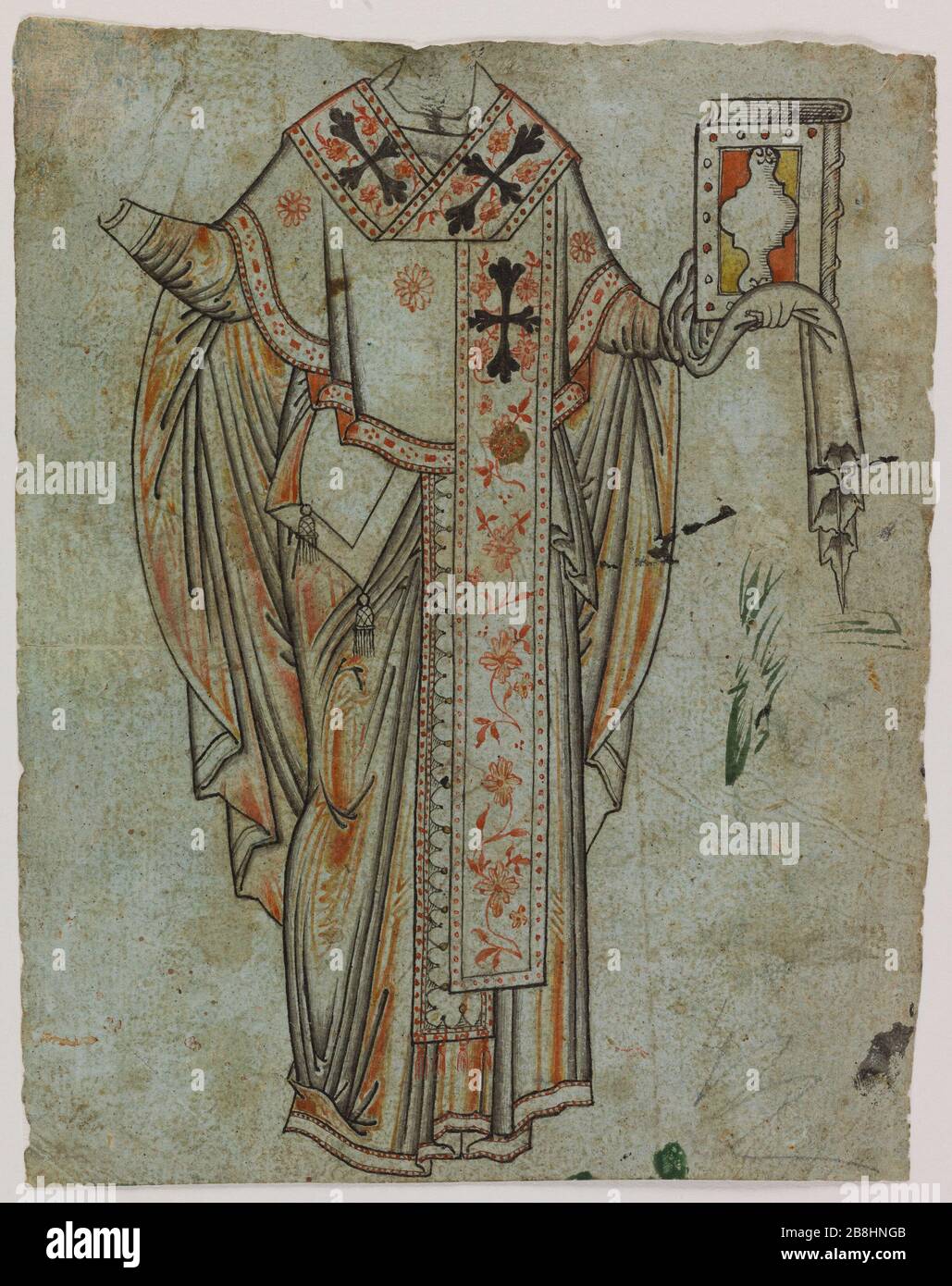 Saint Nicolas Länge Anonyme. "Malerischer Nicolas en pied". Musée des Beaux-Arts de la Ville de Paris, Petit Palais. Stockfoto