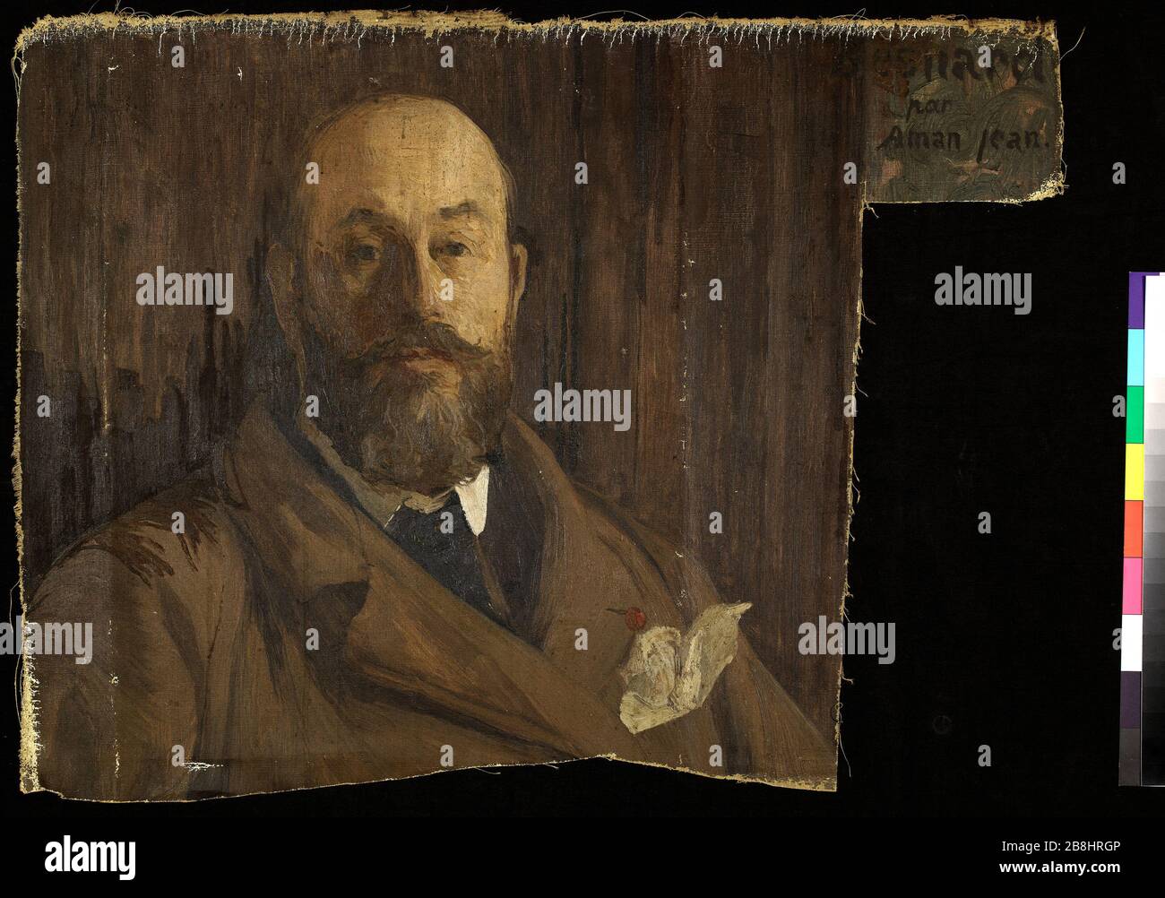 Albert Besnard Edmond-François Aman-Jean (1858-1936). 'Portrait d'Albert Besnard (Paul Albert Besnard, dit, 1849-1934), peintre et graveur français'. Huile sur toile, vers. Musée des Beaux-Arts de la Ville de Paris, Petit Palais. Stockfoto