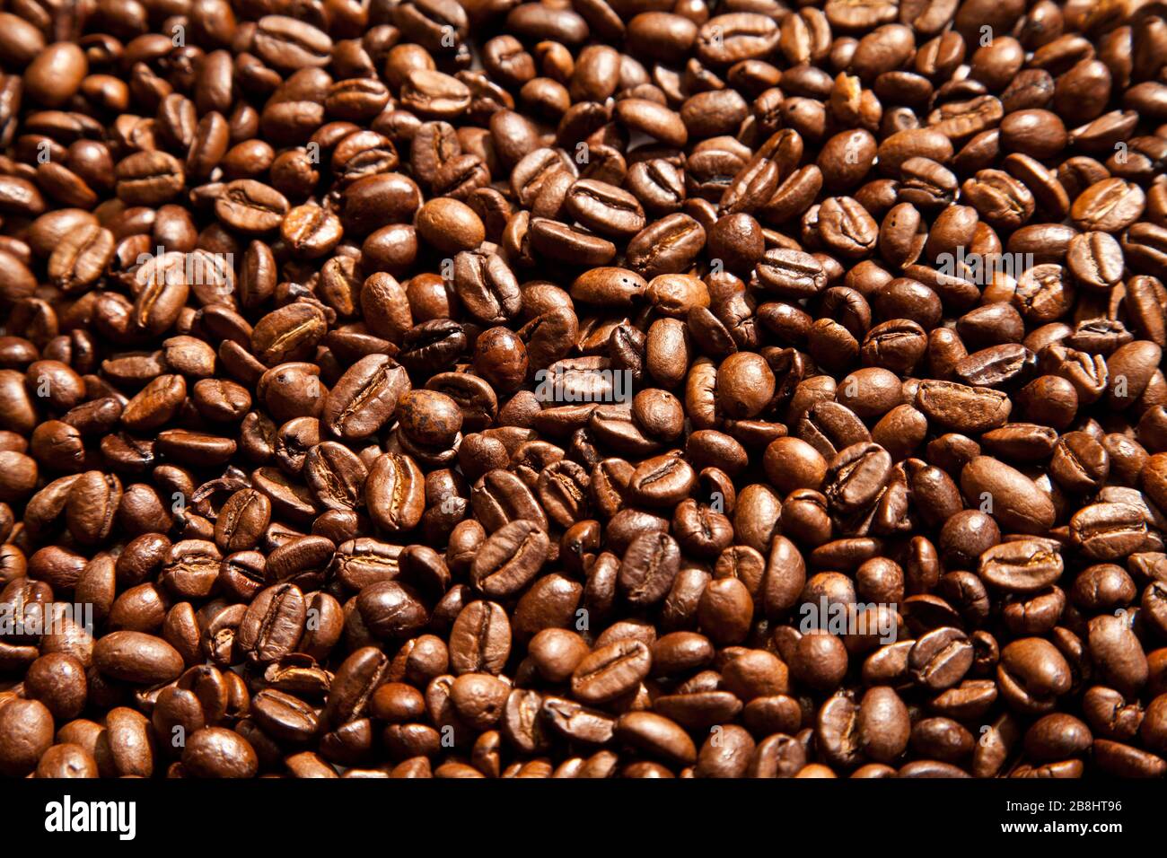 Braun Kaffee, Hintergrundtextur, close-up Stockfoto
