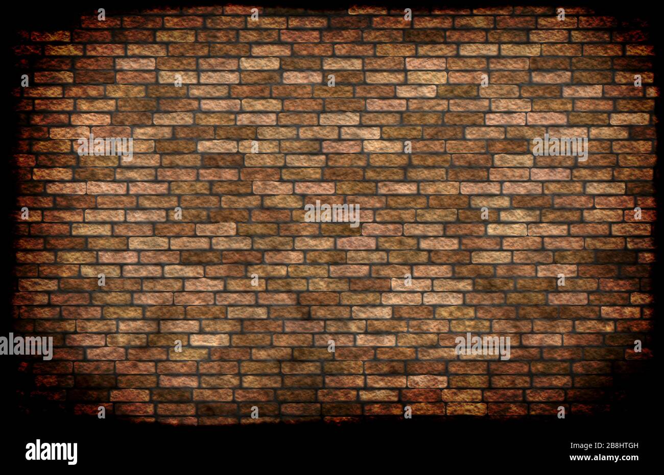 Alte verwitterte stained Red brick wall Hintergrund Stockfoto