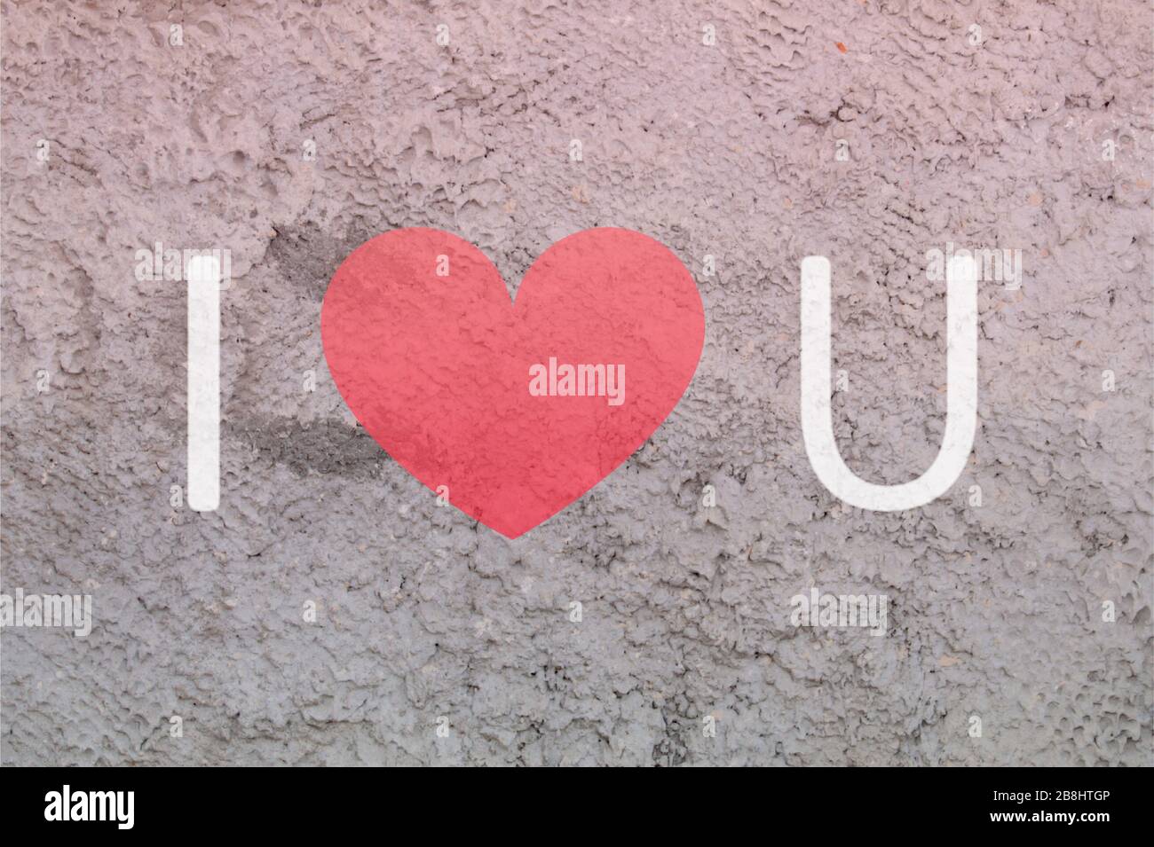 Worte ich liebe dich weisses Herz auf festlichem Hintergrund, Weihnachtsgruß Karte Kunst valentinsgeschenk. Flache Schrift im Texturhintergrund. Kunstdesign. Stockfoto