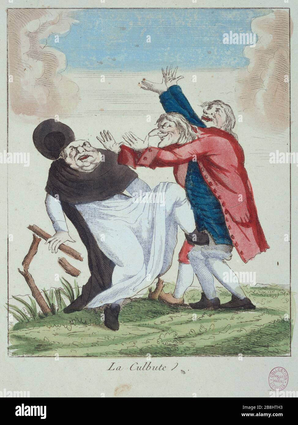 DIE VERSCHÜTTUNG 'La Culbute'. Paris, musée Carnavalet. Stockfoto