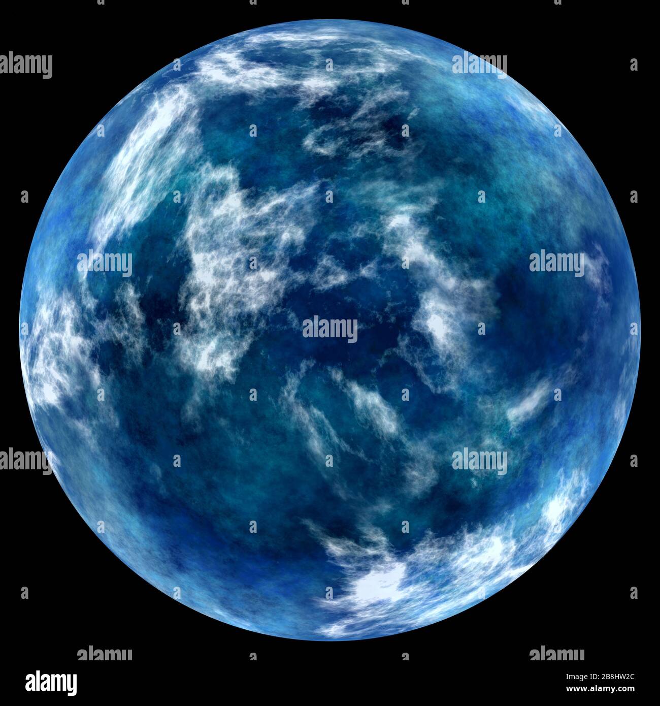 Blauer Planet im All. Stockfoto