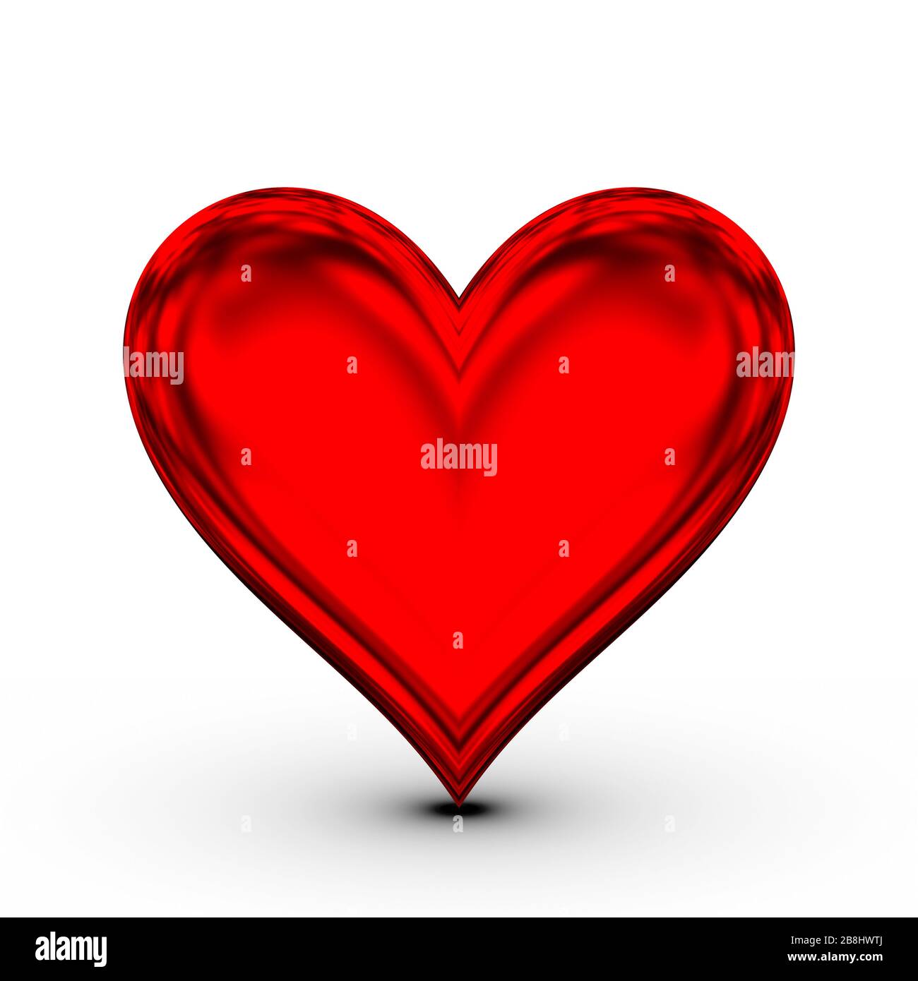 Rotes Herz! Symbol für klassische Liebe Stockfoto